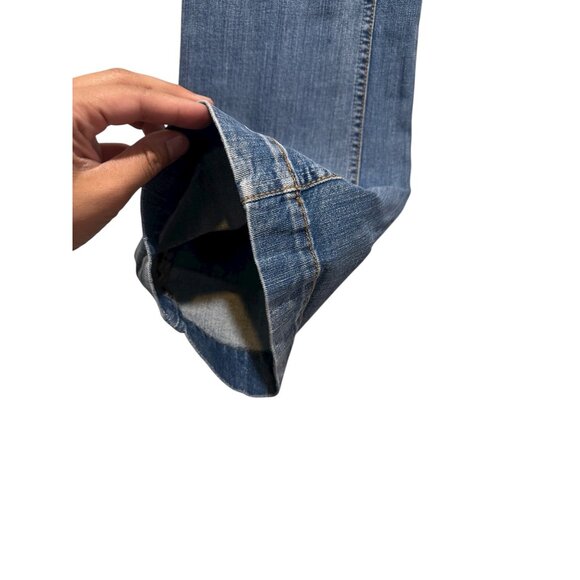 Meltin Pot Roksana Wide Leg Tailored Jeans Women 28 Blue Low Rise Y2K Bell Flare - Picture 10 of 16